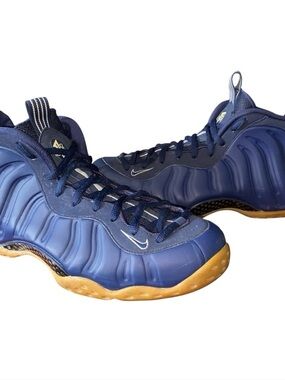 Nike Air Foamposite One Navy Gum Mens Size 12 314996-405 Mightnight Navy Sneaker